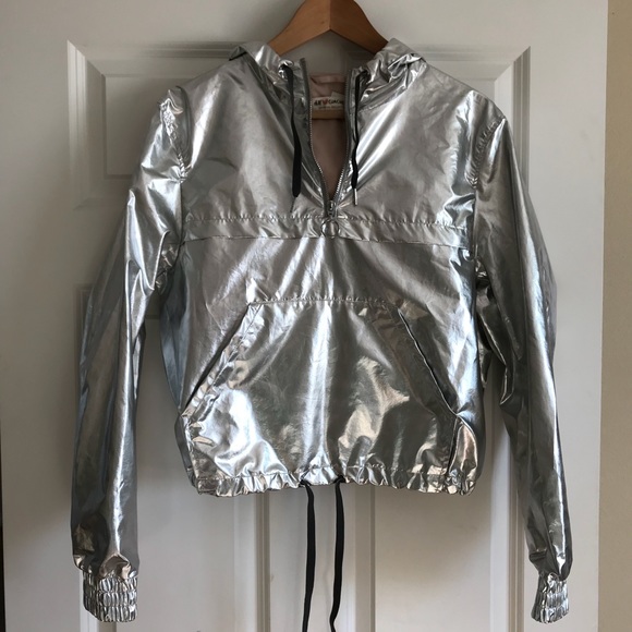 h&m silver jacket
